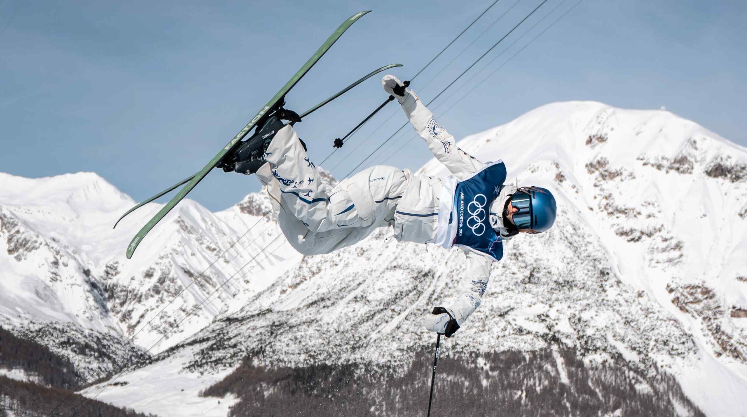 Eileen Gu competing in the Olympics